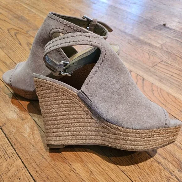 NWOT Marc Fisher Wedge Espadrille Gray Size 9.5 - Picture 3 of 7